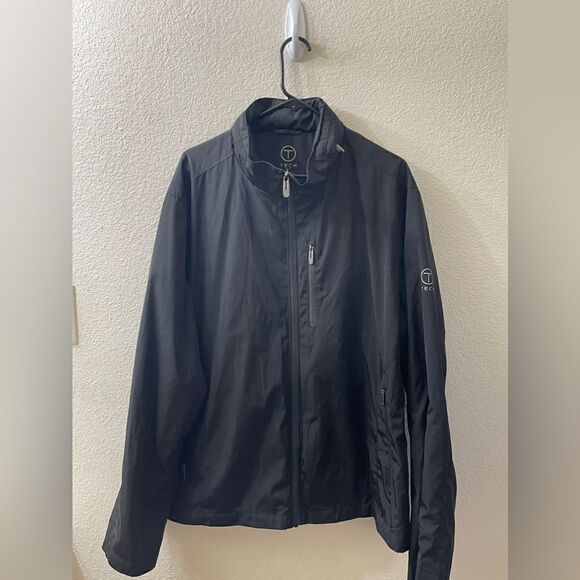 Tumi Tech Men’s Black Soft Shell Jacket Zip Front Travel T-Tech XXL - Picture 3 of 6